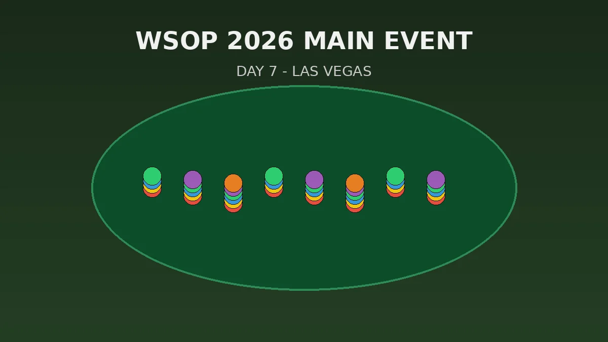 WSOP 2026 Main Event : neuf Français en lice au début du Day 7, le rêve est intact